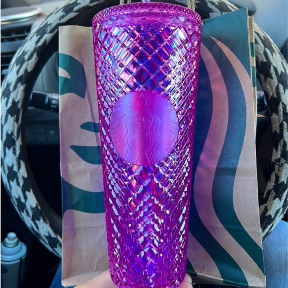 NWT STARBUCKS PINKISH PURPLE JEWLED TUMBLER - Picture 1 of 1